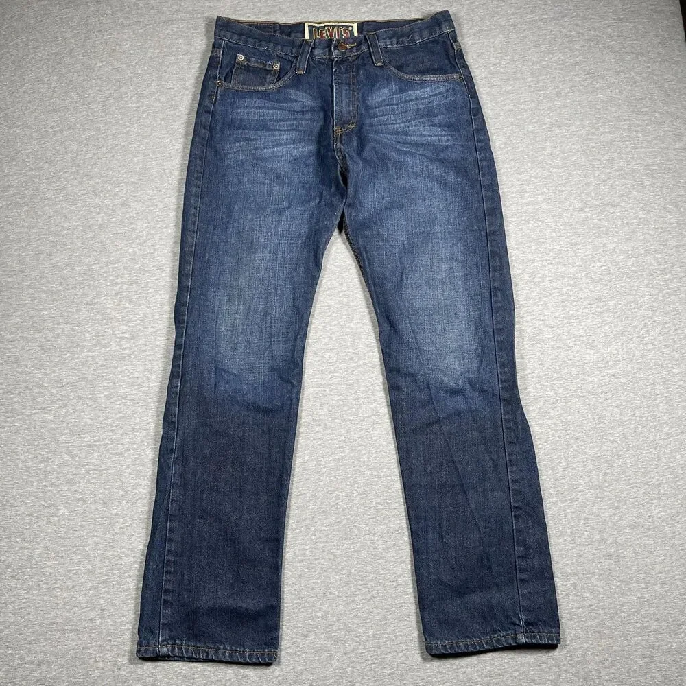 Levi's 514 Jeans Mens 34x32 Blue Medium Wash Straight Regular Denim